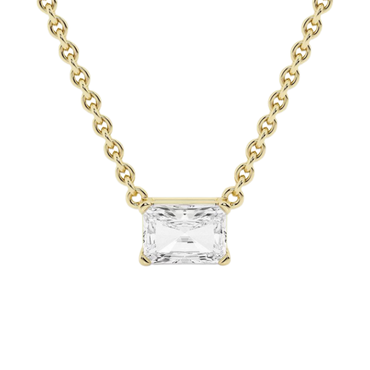 2CT Radiant Solitaire Pendant