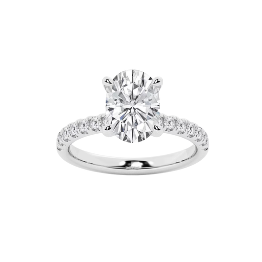 5 1/2CTW (5CT OV CTR) Hidden Halo Engagement Ring