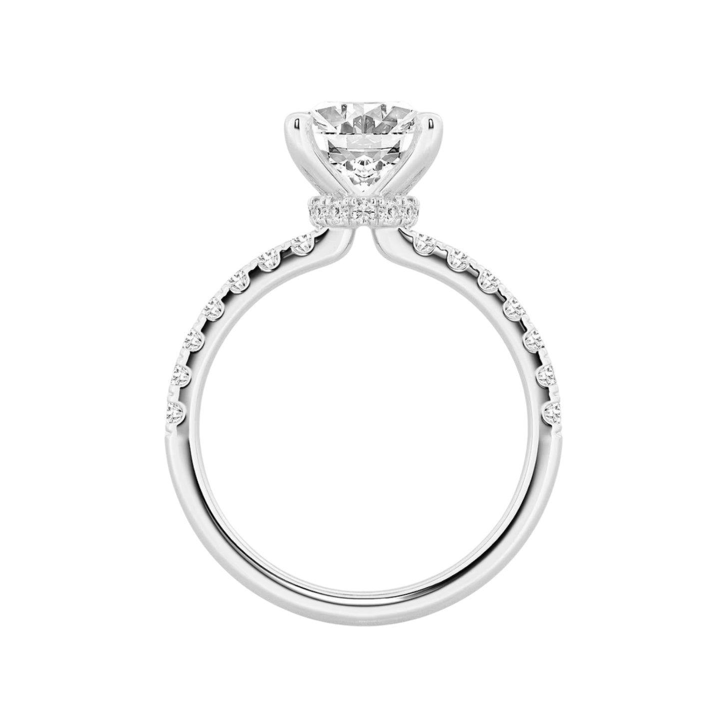 5 1/2CTW (5CT OV CTR) Hidden Halo Engagement Ring