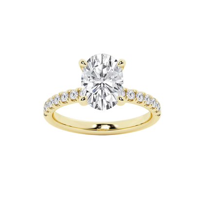 5 1/2CTW (5CT OV CTR) Hidden Halo Engagement Ring