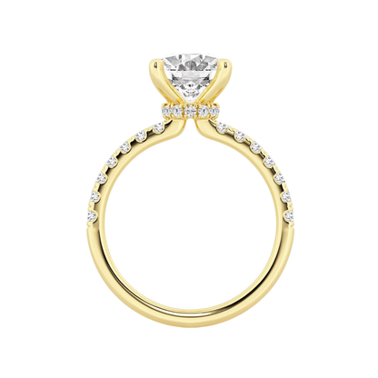 5 1/2CTW (5CT OV CTR) Hidden Halo Engagement Ring