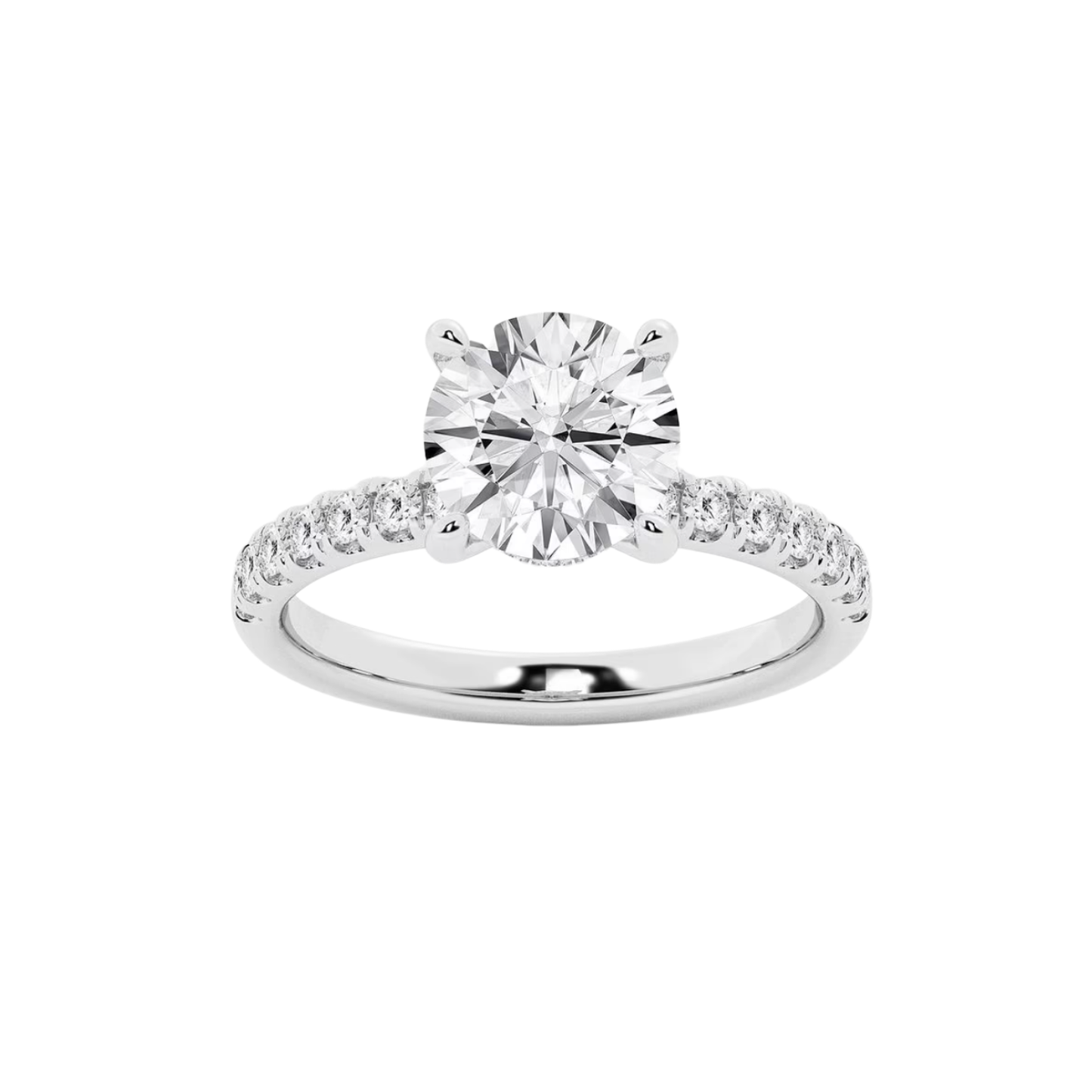 5 1/2CTW (5CT RD CTR) Hidden Halo Engagement Ring