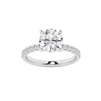 5 1/2CTW (5CT RD CTR) Hidden Halo Engagement Ring