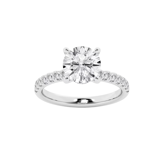 5 1/2CTW (5CT RD CTR) Hidden Halo Engagement Ring