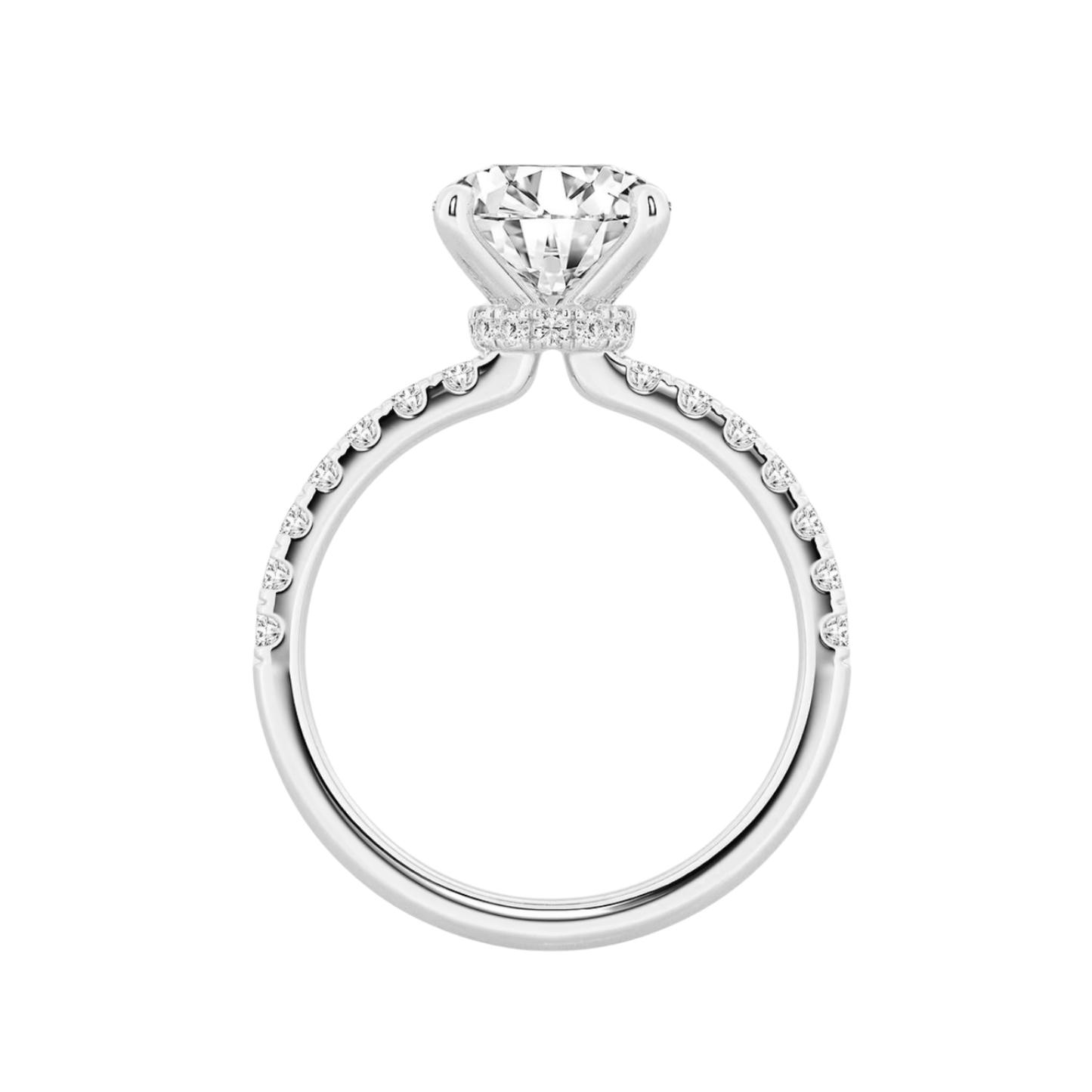5 1/2CTW (5CT RD CTR) Hidden Halo Engagement Ring
