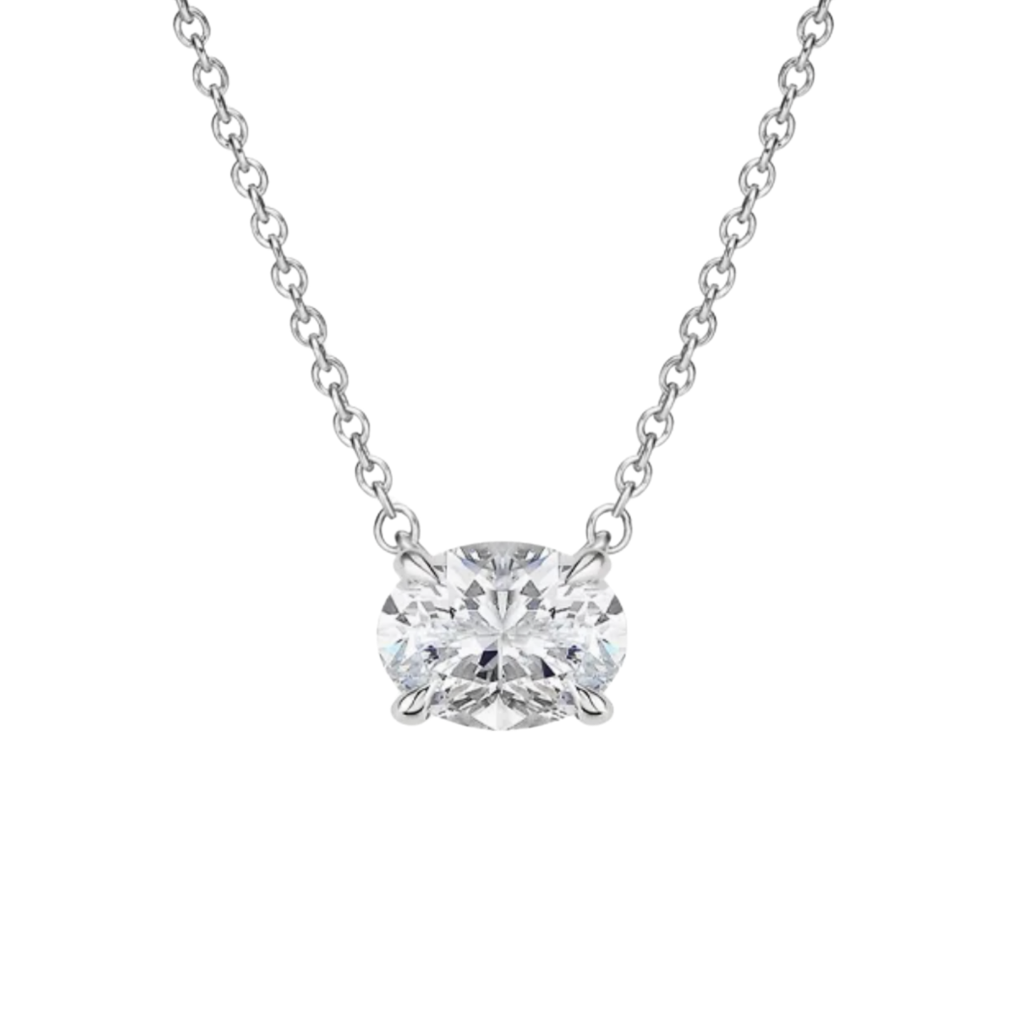 1CT Oval Solitaire Pendant