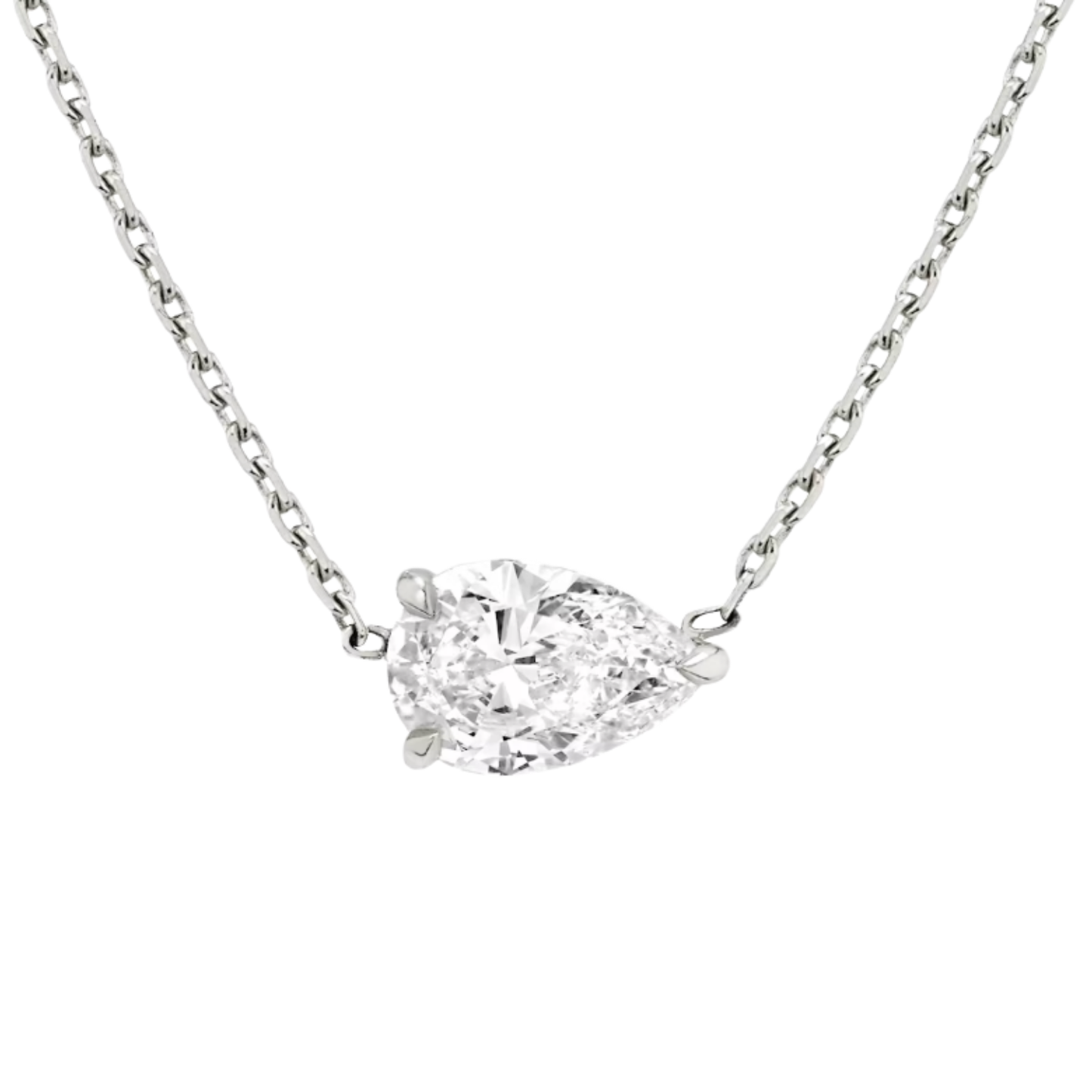 1CT Pear Solitaire Pendant