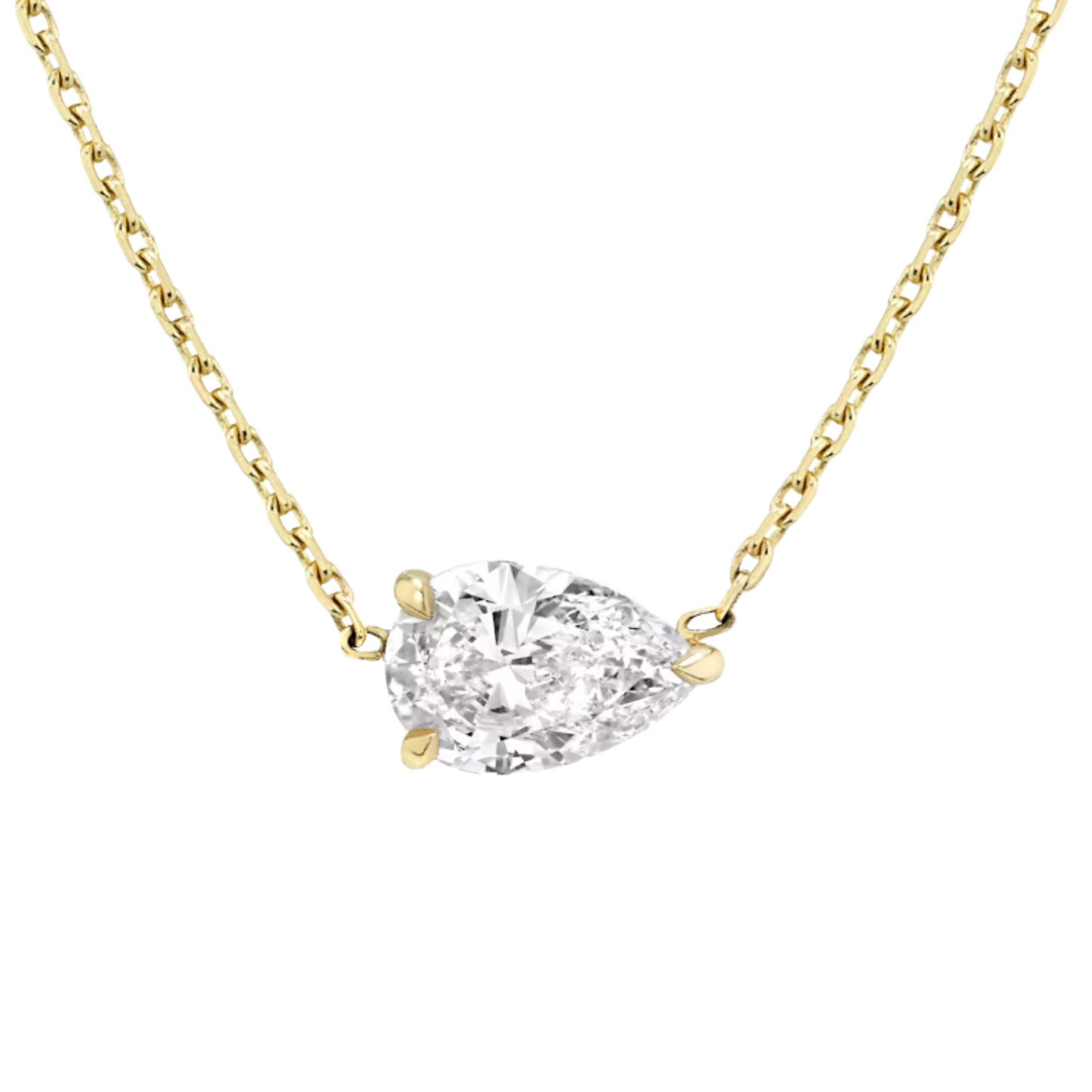 1CT Pear Solitaire Pendant