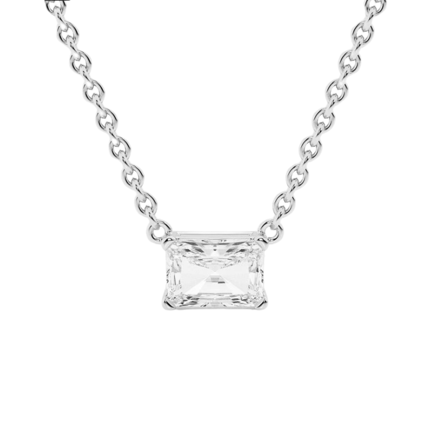 1 1/2CT Radiant Solitaire Pendant