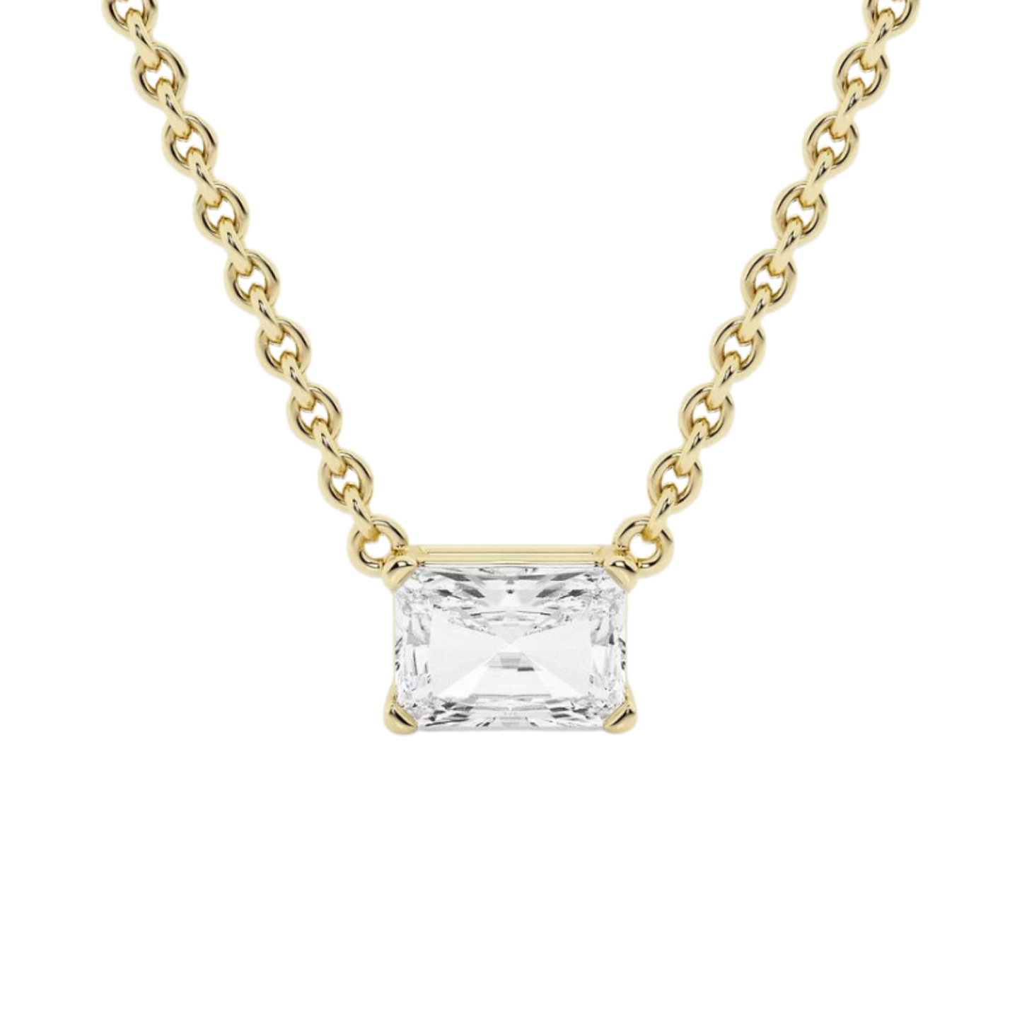 1 1/2CT Radiant Solitaire Pendant