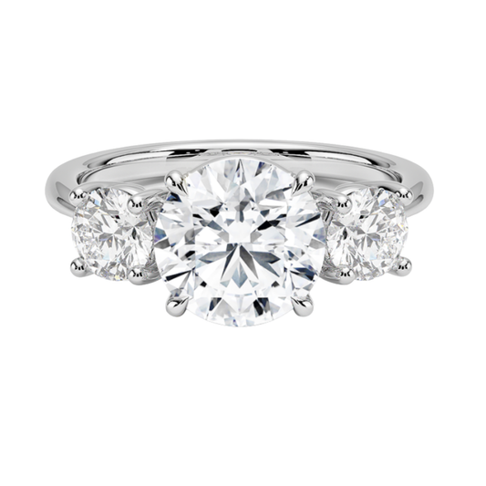 3CT Round 3 Stone Ring