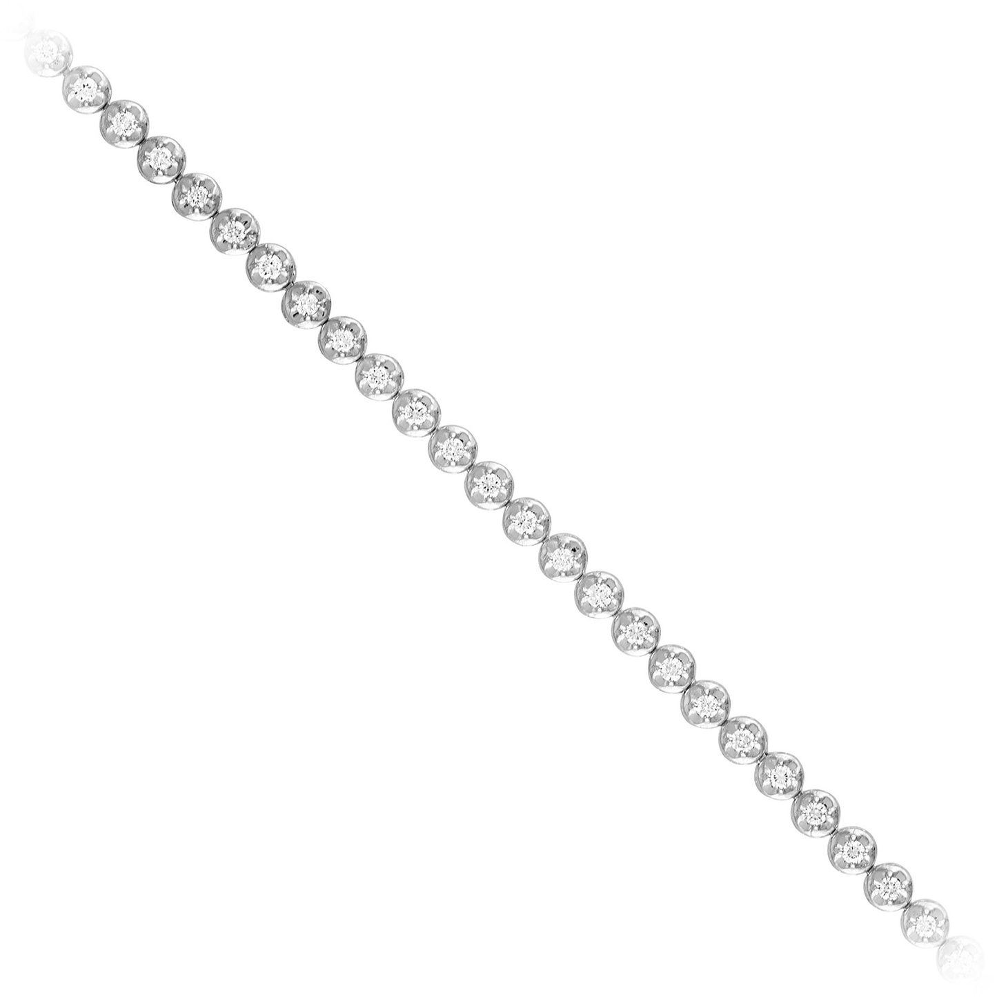 2CT Silver Illusion Set Bracelet