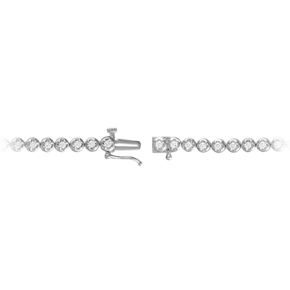 2CT Silver Illusion Set Bracelet