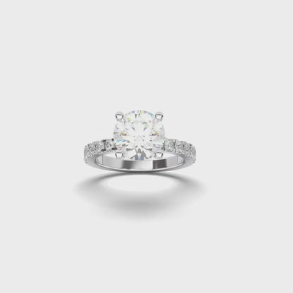 5 1/2CTW (5CT RD CTR) Hidden Halo Engagement Ring