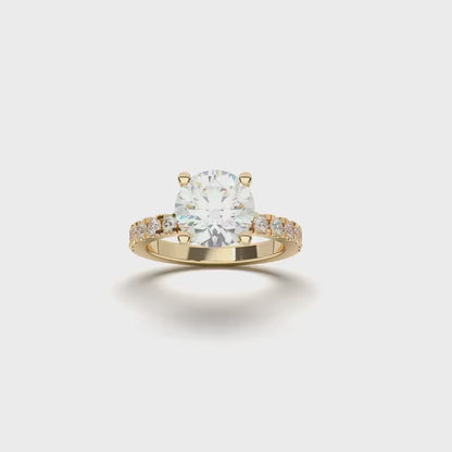 5 1/2CTW (5CT RD CTR) Hidden Halo Engagement Ring